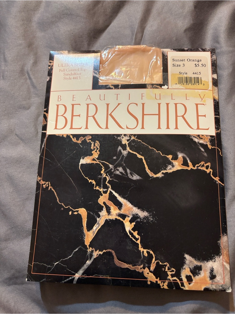 Vintage Berkshire pantyhose Sunset Orange size 3 Style 4415